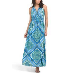 NWOT Taylor Tile print halter maxi dress